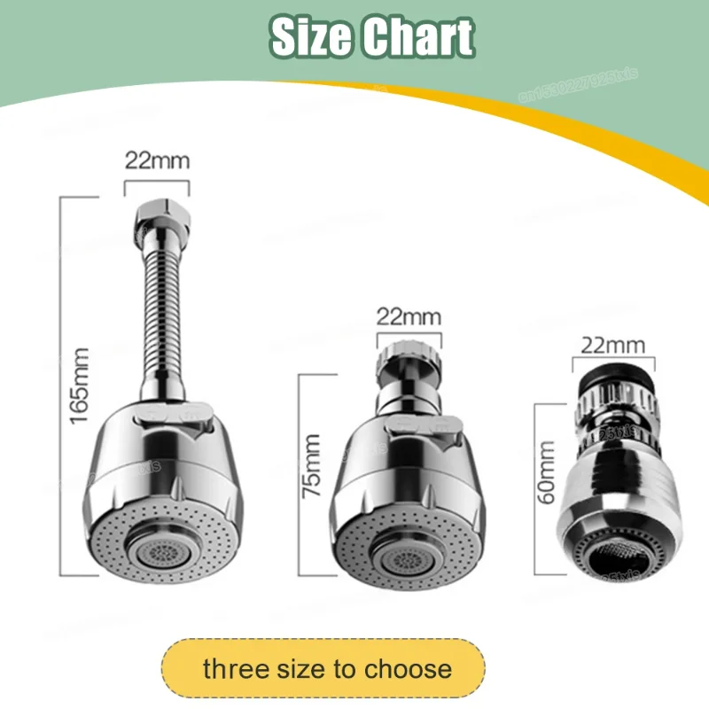 2/3Mode Faucet Extender 360Degree Rotatable Faucet Nozzle Adapter Home Water Saving Bubbler Kitchen Bathroom Faucet Accessories - Image 6